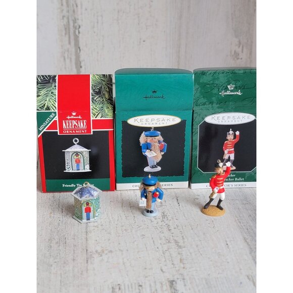 Hallmark Nutcracker solider miniature ornament Xmas army‎ set - Picture 1 of 8